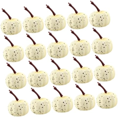 Cabilock 20pcs Hand-Painted Faux Pumpkins for Halloween Decorations