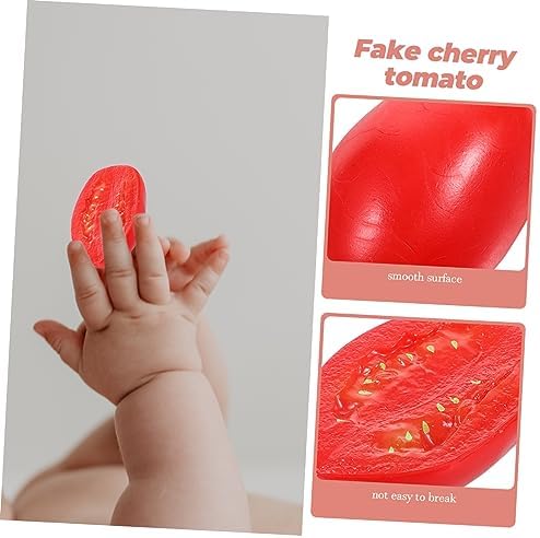 Cabilock 10pcs Realistic Half Cherry Tomato Decor Models