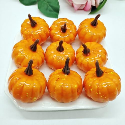 12PCS Artificial Pumpkins for Halloween and Thanksgiving Decor 1
