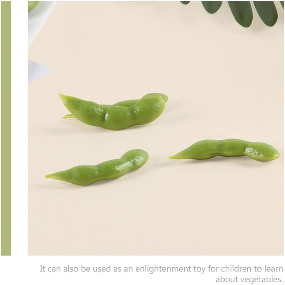 Realistic Soybean Model 30pcs Green Artificial Vegetable Decor