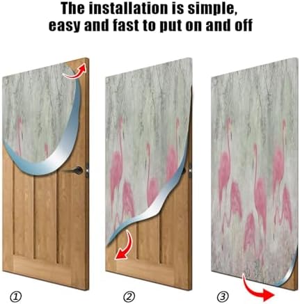 Susiyo Cute Exotic Flamingos Halloween Door Cover