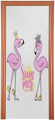 Susiyo Pink Flamingos Door Cover Halloween Decoration Set