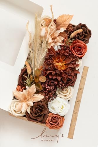 Lings Moment Burnt Orange Boho Artificial Flowers and Greenery Set