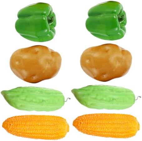 LOGOFUN 8Pcs Artificial Vegetable Models for Home Kitchen Decorations