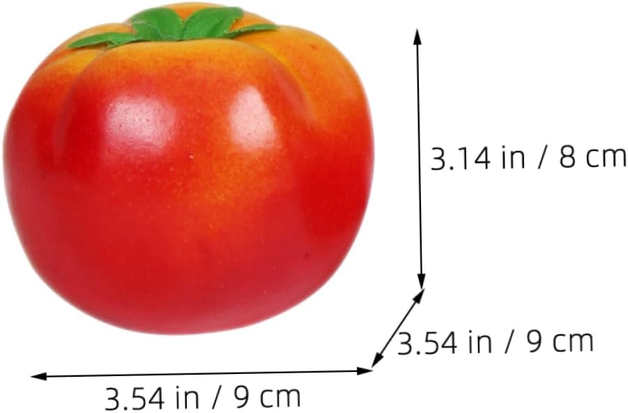 Zerodeko Realistic Foam Tomato Decor Models 4pcs