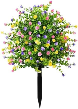 22 Inch Artificial Boxwood Topiary with Flowers