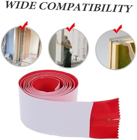 Toyvian Self Adhesive Dust Barrier Zipper Door Cover
