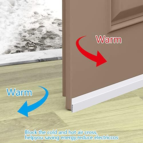 Ainiv Door Draft Stopper Under Door Seal Anti-Collision White
