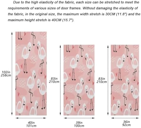 Susiyo Pink Flamingo Halloween Door Cover 32x79 in