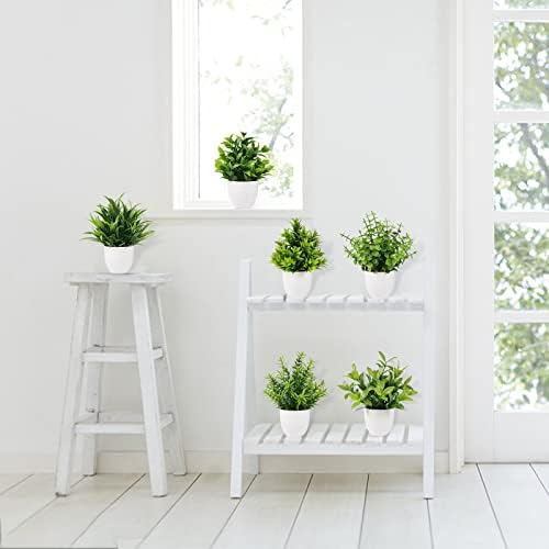 Yoratee Artificial Plant 6PCS Indoor Faux Greenery Decor