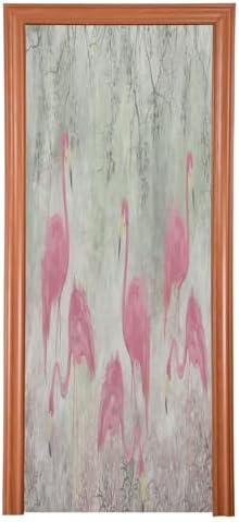 Susiyo Cute Exotic Flamingos Halloween Door Cover