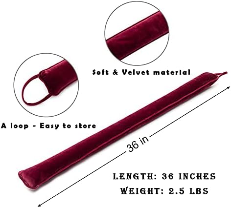 DreamQuil Door Draft Stopper 36 Inch Wine