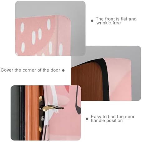 Susiyo Pink Flamingo Halloween Door Cover 32x79 in