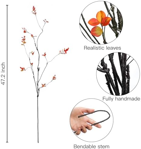 Sggvecsy 472 Artificial Ficus Branches for Fall Decor