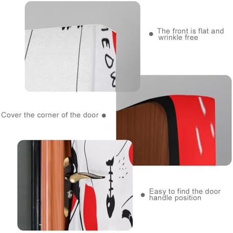 Susiyo Cute Cats Halloween Door Cover Stretch Fabric 32x79 in