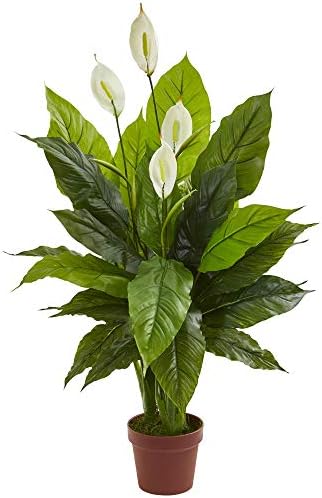 Nearly Natural 42 In Silk Spathiphyllum Artificial Plant