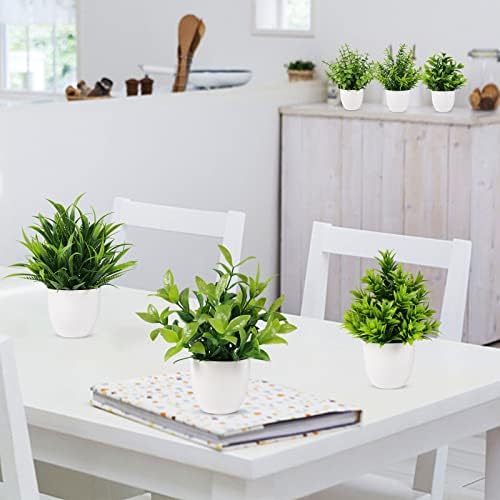 Yoratee Artificial Plant 6PCS Indoor Faux Greenery Decor