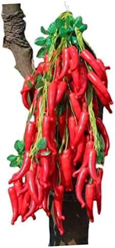 4pcs Hanging Fake Pepper Decorations for Home Kitchen Party