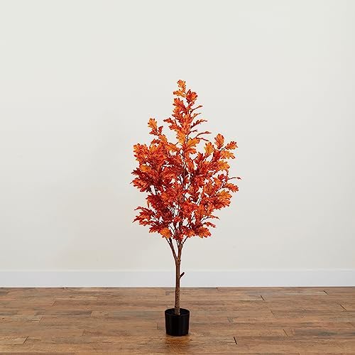 Nearly Natural 5ft Autumn Oak Artificial Fall Tree