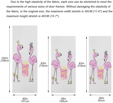 Susiyo Pink Flamingos Door Cover Halloween Decoration Set
