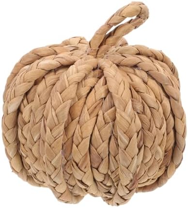 EXCEART Straw Woven Pumpkin Decor for Halloween and Christmas