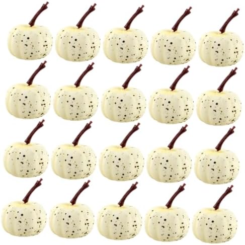 PRETYZOOM 20pcs Hand Painted Faux Pumpkins for Halloween Decor