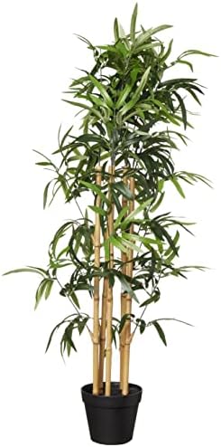 Amazon Basics Artificial Bamboo Plant with Planter Pot 394 Inches Green