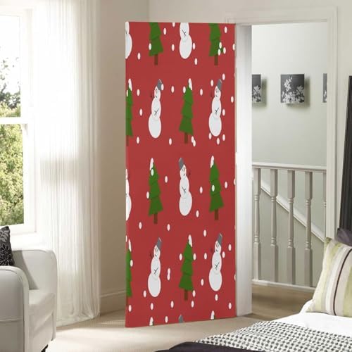 Susiyo Trees Cute Snowman Halloween Door Cover