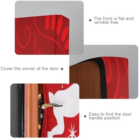 Susiyo Ribbons Deer Red Halloween Door Cover