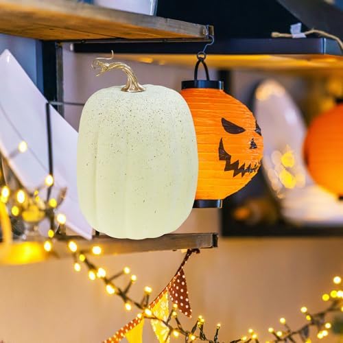 Winlyn 2 Pcs Large Artificial Pumpkins Fall Decor
