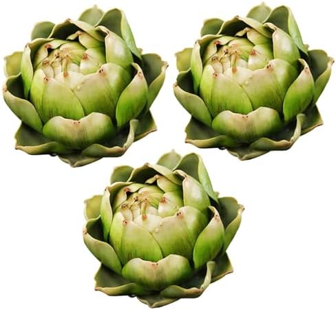 Fake Artificial Artichoke Green Large Set of 3