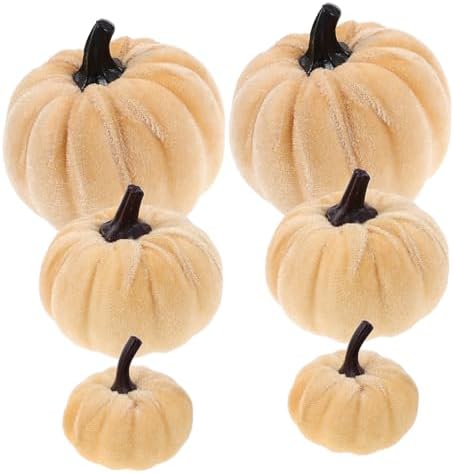 ULTECHNOVO 6Pcs Artificial Pumpkin Decorations for Halloween