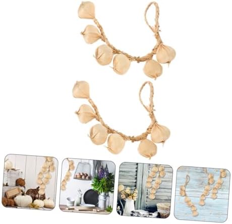 STOBAZA 2pcs Artificial Garlic String Decor