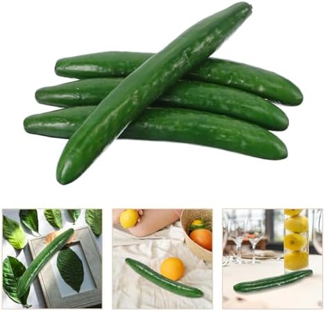 LOGOFUN 8 Pc Realistic Fake Cucumber Decor Prop