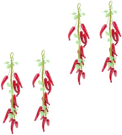 ABOOFAN 4pcs Artificial Pepper Hanging Decorations
