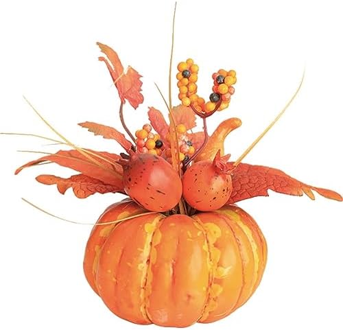 Rustic Harvest White Artificial Pumpkin for Fall Decor