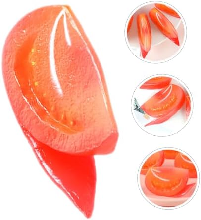 4pcs Lifelike Fake Tomato Slice Models for Home Decor