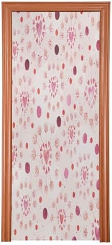 Susiyo Pink Romantic Halloween Door Cover 32x79 in