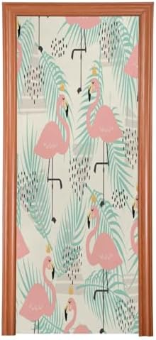 Susiyo Pink Flamingo Halloween Door Cover 32x79in