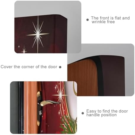 Susiyo Bells Bow Snowflakes Halloween Door Cover