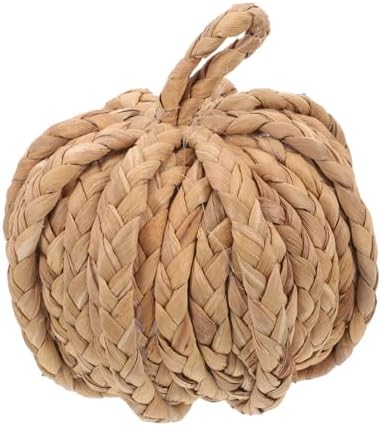 SEWACC Straw Pumpkin Halloween Decor Centerpiece