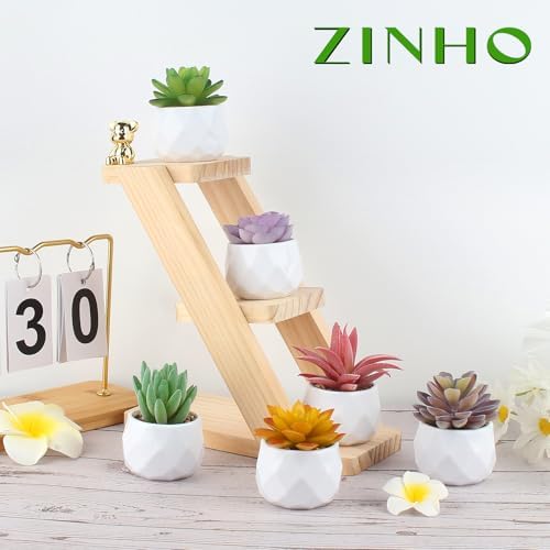 ZINHO Artificial Succulent Plant Set 6 PCS