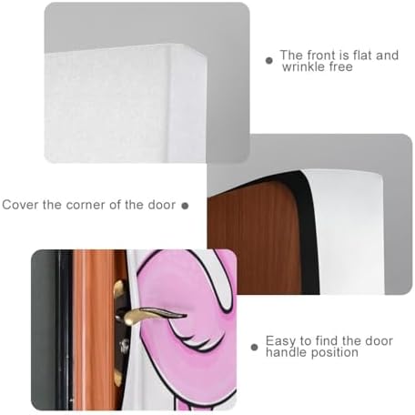 Susiyo Pink Flamingos Door Cover Halloween Decoration Set