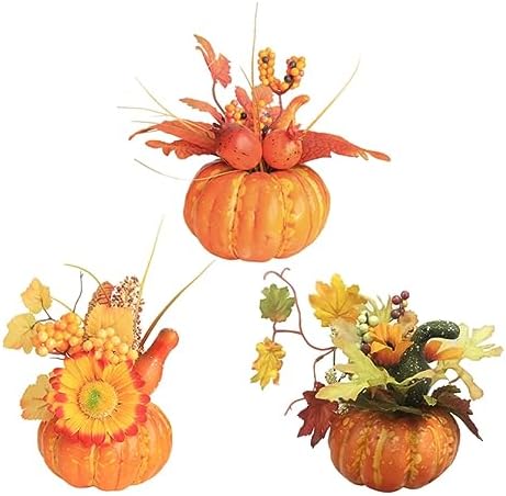 Rustic Harvest White Artificial Pumpkin for Fall Decor