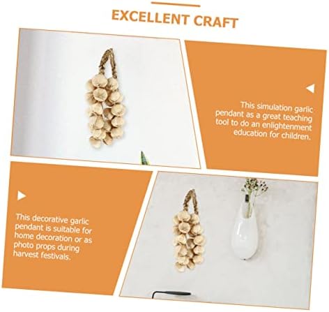 3pcs Artificial Garlic Garland Realistic Kitchen Decor