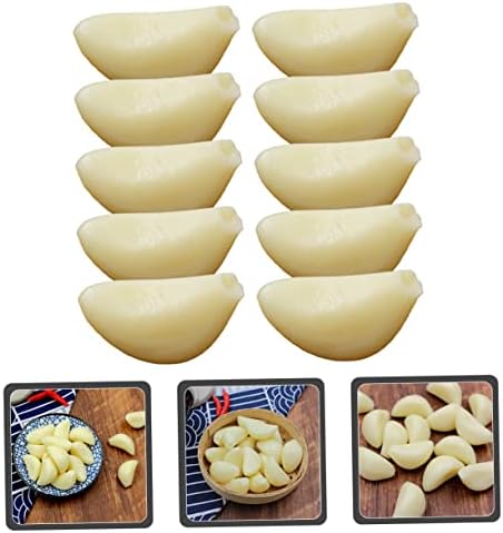 10pcs Simulated Garlic Cloves for Photography and Display