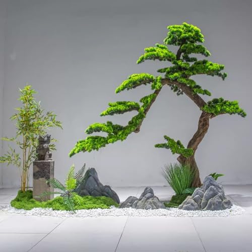 Artificial Landscape Tree Large Green Welcome Pine for Hotel Stairs Exhibition Hall