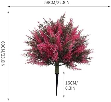 22 Inch Artificial Cedar Topiary Ball Trees Purple Fade Resistant