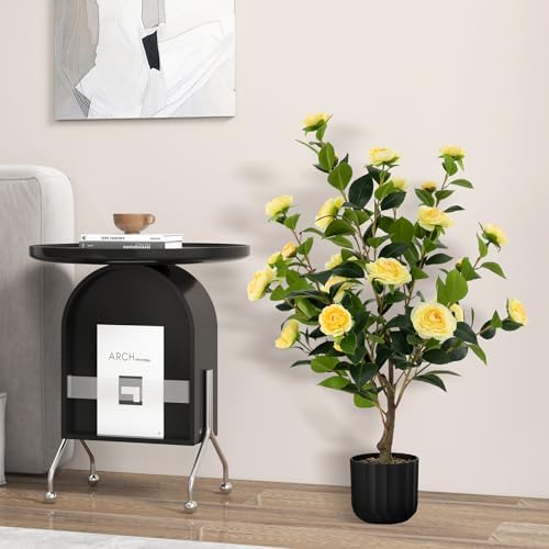 Artificial Camellia Tree Set of 2 38 Inch Tall Potted Plants