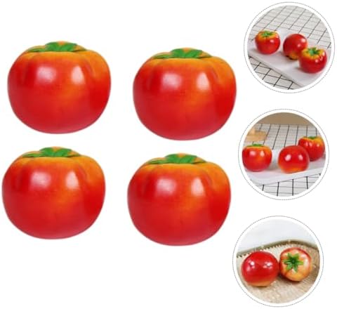 Zerodeko Realistic Foam Tomato Decor Models 4pcs